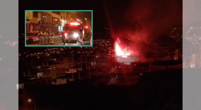 Los Olivos: Más de 11 unidades de bomberos apagaron incendio en galerías [VIDEO]
