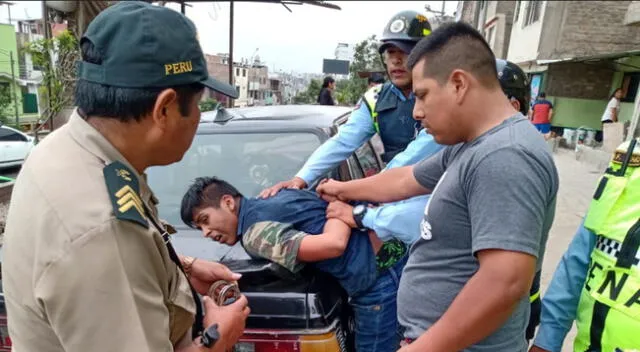 SJM: Serenos capturan a avezado ladrón que se escondió en una casa [FOTOS]