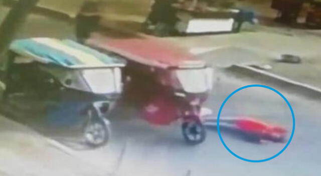 Mototaxista venezolano atropelló a mujer y se dio la fuga [VIDEO]