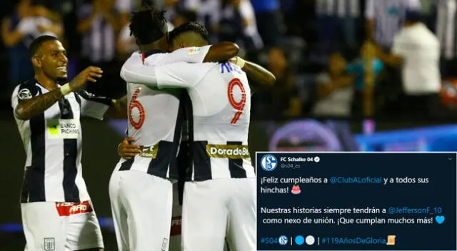 Alianza Lima recibe saludo del Schalke 04 por aniversario.