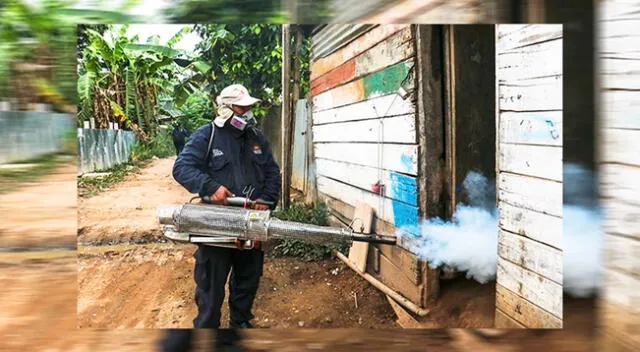 Fumigación para para el brote de dengue