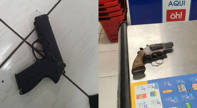 Armas de fuego que estaban siendo utilizadas para asaltar a sus víctimas.