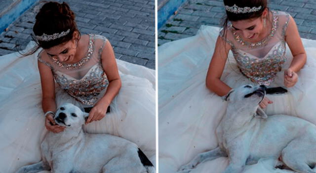 Niña posa con perro callejero y foto se vuelve viral