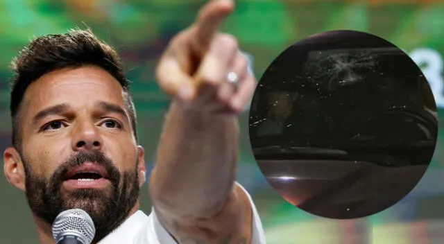 Vehículo en el que llegó Ricky Martin fue atacado.