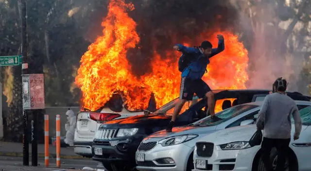 protestas en Chile en pleno Viña del Mar 2020.