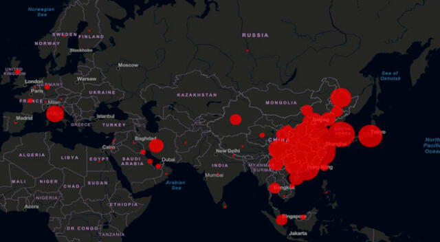 Mapa en VIVO del virus que ha dejado más de 80 mil muertes a nivel mundial.