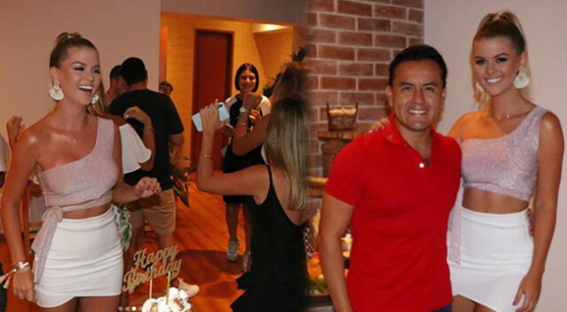 Brunella Horna celebra su cumpleaños junto con Richard Acuña.