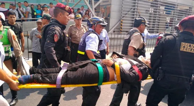 El delincuente fue llevado al Hospital Nacional Arzobispo Loayza