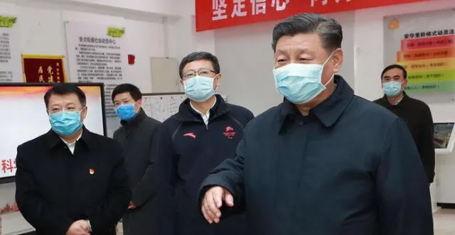 Presidente Chino, visito hospital y hablo con enfermos de coronavirus