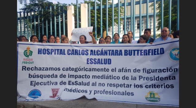 Protesta en hospital de La Molina