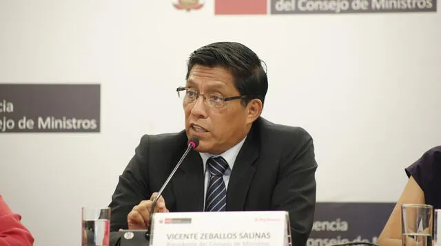 Vicente Zeballos, presidente del Consejo de Ministros.