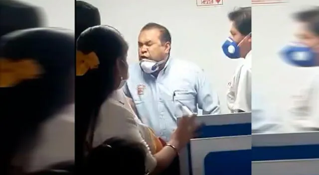 Alcalde de Chiclayo, Marcos Gasco, mostrándose indignado.