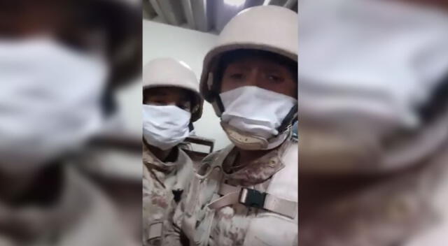 Fuerzas del ejército instaron a la ciudadanía que se quede en casa ante el estado de emergencia y no olvidarse de la mascarilla.