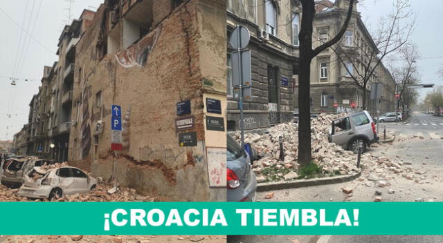 Sismo de magnitud 5.4 en Croacia provocó  derrumbes de edificios en Zagreb, causando el aplastamiento de autos y evacuaciones de los residentes locales.