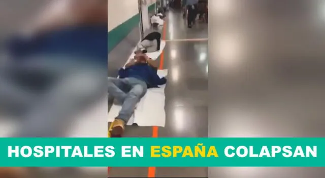 Hospitales en España colapsan de pacientes con el COVID-19.