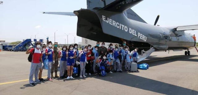 Los judokas contentos por el apoyo recibido del Ejército Peruano.
