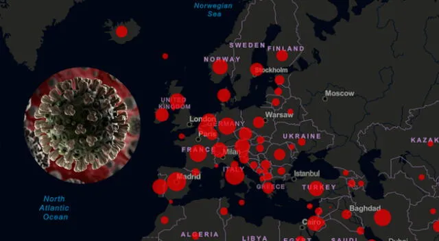 En cuanto a números de infectados en toda Europa se contabilizó 268 191.