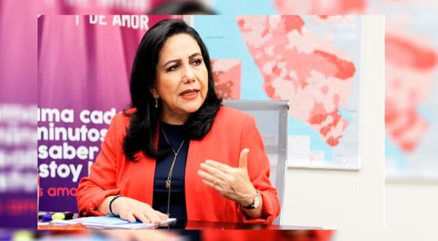 Gloria Montenegro, ministra de la Mujer y Poblaciones Vulnerables.