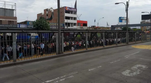 Extensas colas se ven en el troncal del Metropolitano.