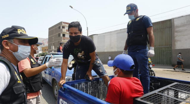 Serenazgo del Agustino trasladando detenidos.