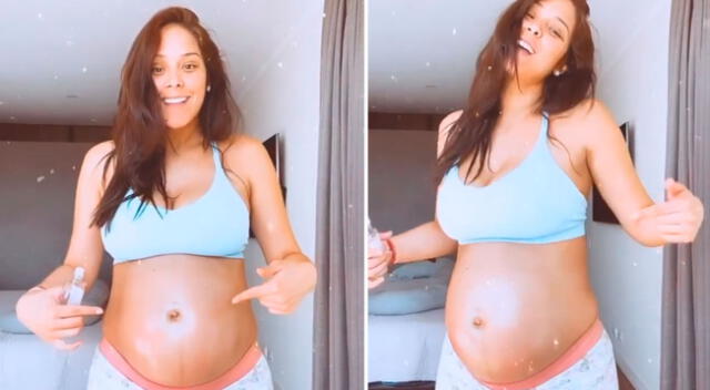 Karen Schwarz baila con su avanzado embarazo en Instagram.