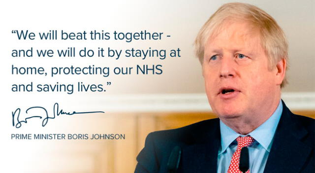 Johnson envia un mensaje a sus ciudadanos:
