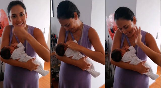 Adriana Quevedo comparte su día a día junto a primer hijo.