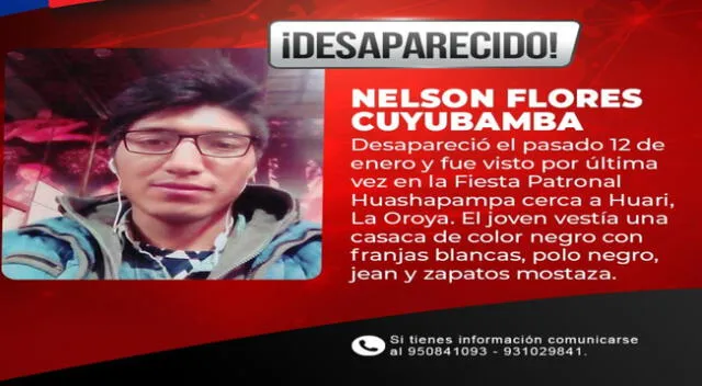 Ministerio Público ordenó el levantamiento del cadáver de Nelson Flores desaparecido hace 4 meses