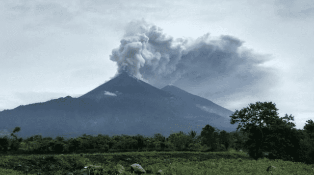 La explosión se registró al sur de Guatemala.