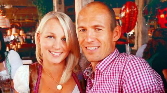 Robben y su esposa Bernadien.