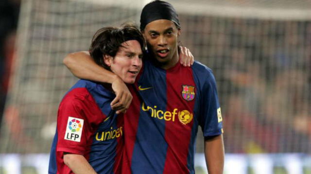 Messi brilló en Barcelona con Ronaldinho.