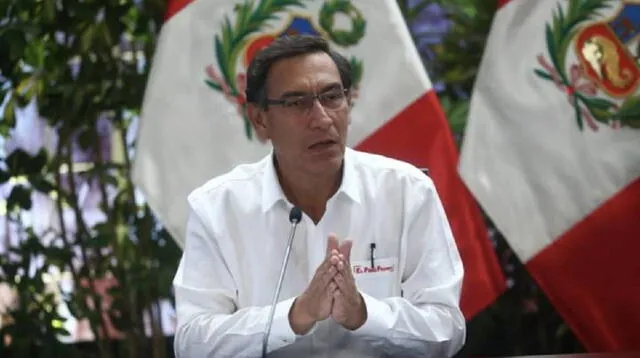 Martín Vizcarra durante la conferencia de prensa.