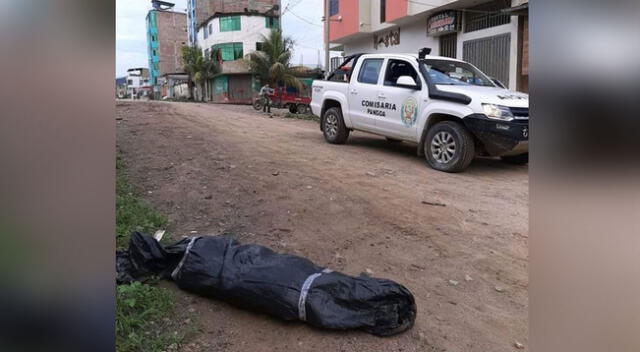 Bolsa de basura en forma de cadáver en Junín