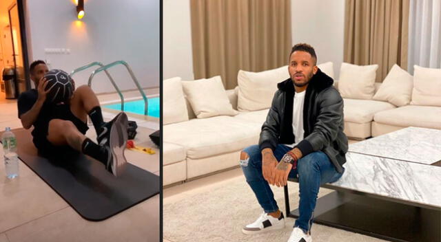 Jefferson Farfán muestra la lujosa piscina.