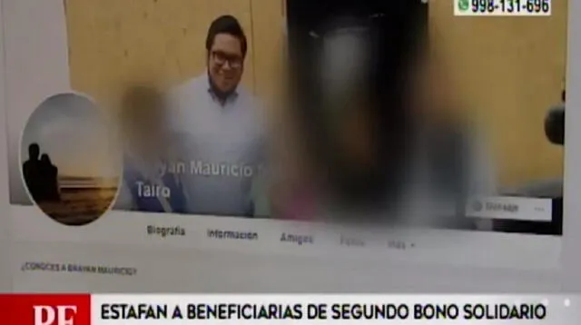 Brayan Mauricio Supo Tario  es sindicado por las víctimas de estafa del segundo bono.