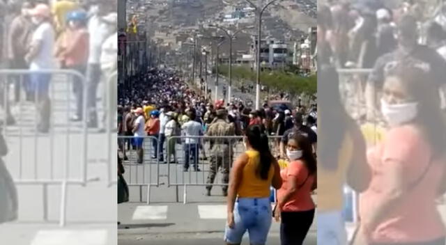 Cientos de personas transitan en San Juan de Lurigancho.