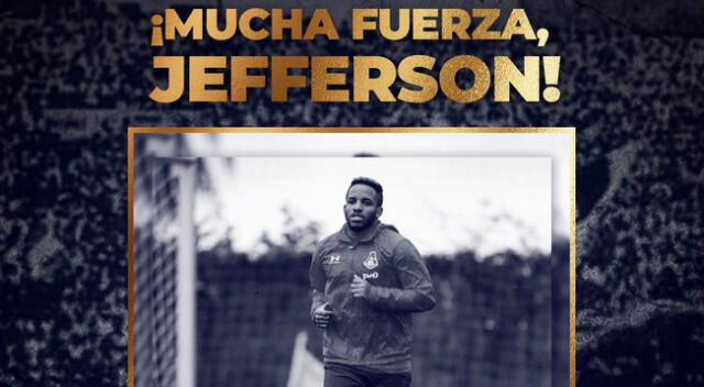 Alianza Lima extiende sus deseos de recuperación para Jefferson Farfán.