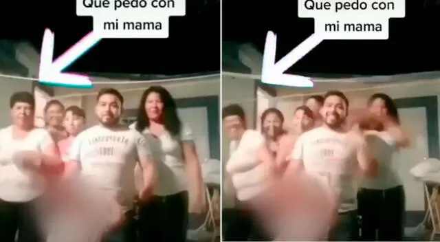 La madre se volvió toda una sensación por sus curiosos pasos de baile.