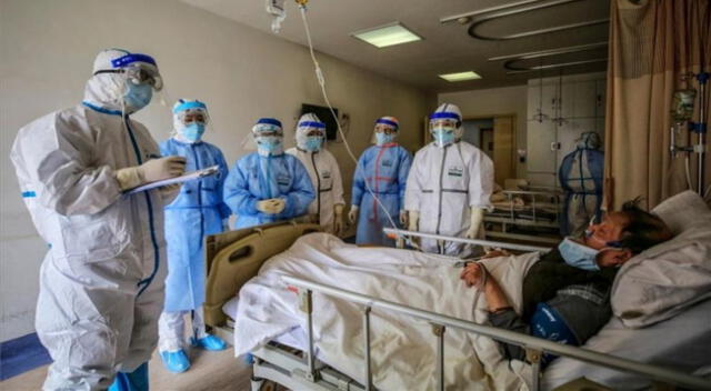 Pacientes con coronavirus en un hospital de Wuhan, China.