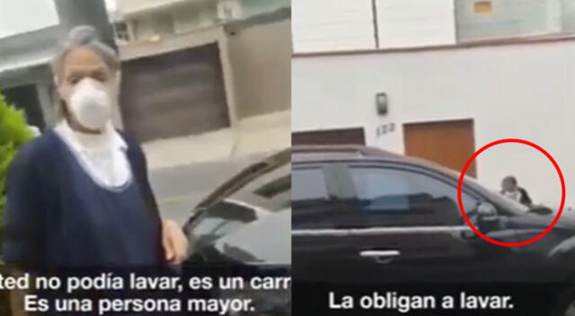 Mujer habría sido obligada a lavar auto en plena cuarentena por coronavirus.