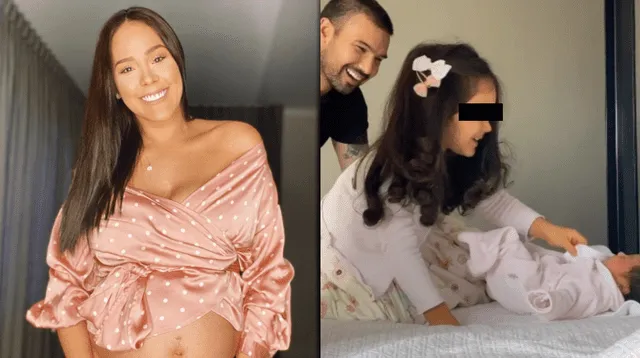 La esposa de Ezio Oliva publicó un video de sus dos hijas, el cuál ya tiene cientos de miles de reproducciones.