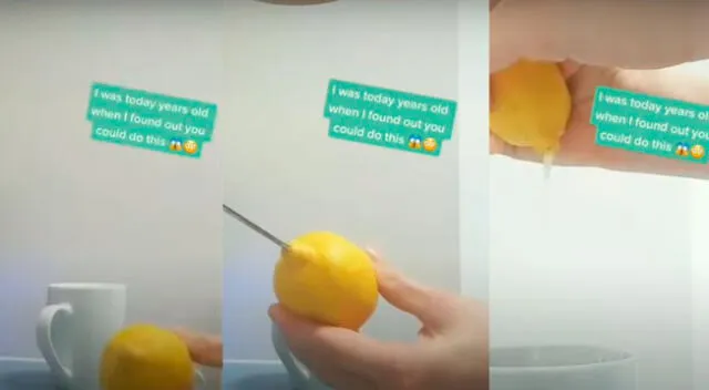 Video del truco de un limón exprimido sin cortarlo se vuelve tendencia.