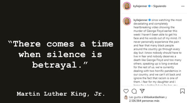 Kylie Jenner confiesa que el racismo es su mayor miedo