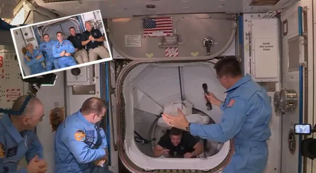 Revive el momento en que Behnken y Hurley ingresaron a la Estación Espacial Internacional.