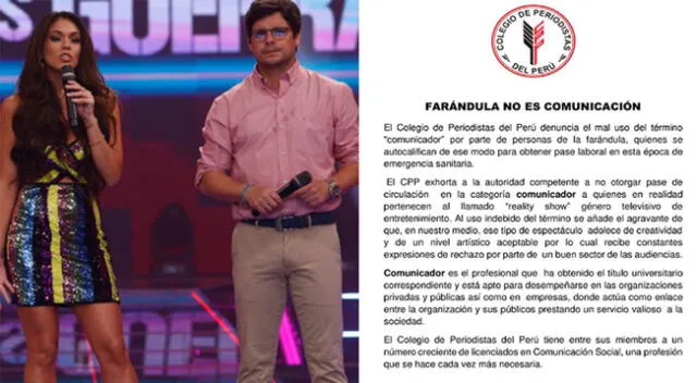 Colegio de Periodistas reclama a integrantes de EEG.