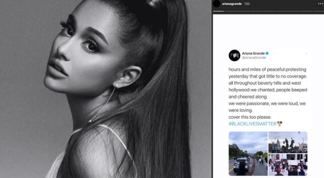 Ariana Grande se sumó a las protestas por la muerte George Floyd