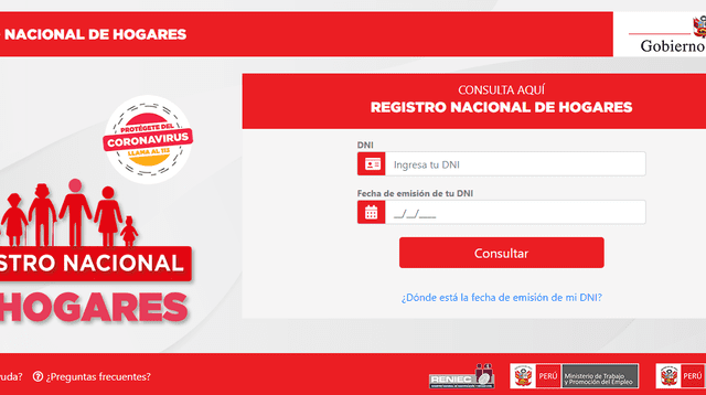 REGISTRO NACIONAL DE HOGARES