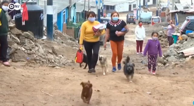 Profesoras suben a los cerros para enseñar a escolares.