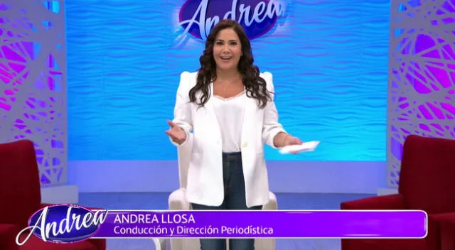 Andrea Llosa feliz porque vuelve con sus programas "Nunca más"y "Andrea"