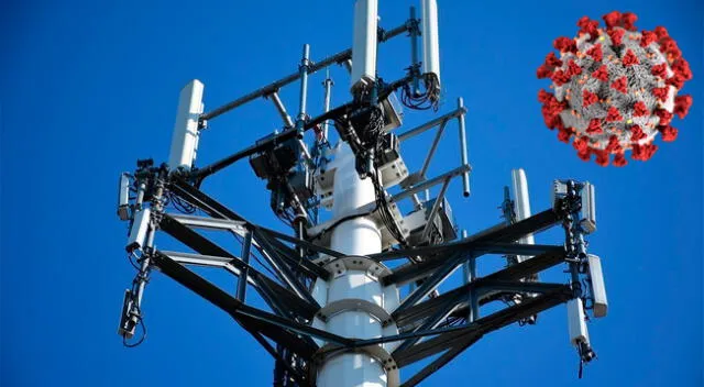 Antena 5G. Teorías consparanoicas circulan en  Reino Unido.